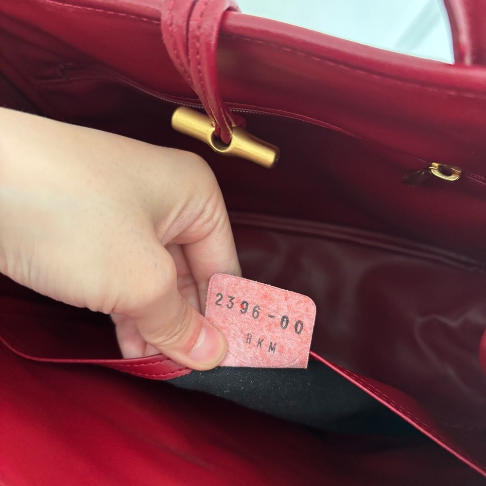 Longchamp Roseau Red Leather Handbag - Picture 14 of 16